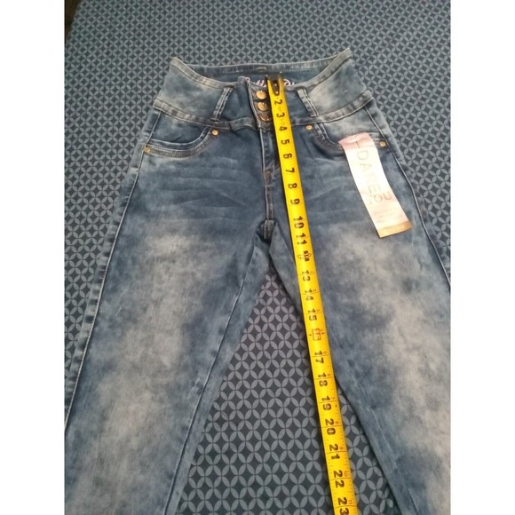 WAIST  28 IN SIZE 9 C SKINNY JEANS STRETCH DENIM BLUE , 9-2 CUTIE1409 PUSH UP - Picture 6 of 16